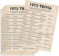 50th Birthday Party Games, 1975 Trivia Games, Birthday Party Supplies for Adults, Fun 1975s Party Game，Pack of 30 Cards