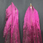 Two-Tone Iridescent Holographic Organza Fabric - 11 Yards | Lightweight Sheer Gauze Voile Tulle | for Dresses, Party Decor, DIY Crafts, Shiny Backdrops(Fuchsia Black)
