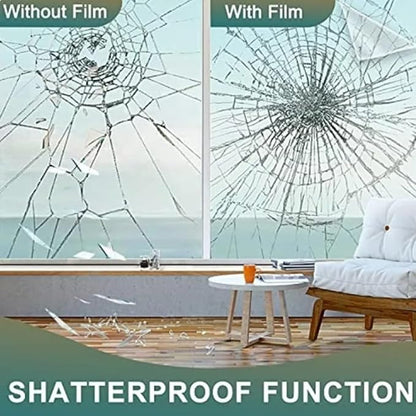 UV 99% VLT 20% Security and Safety 4 Mil Color Window Film Shatterproof Anti Shatter Tempered Glass Film for Home and Office Windows (VLT 20%, 60 in x 100 FT)