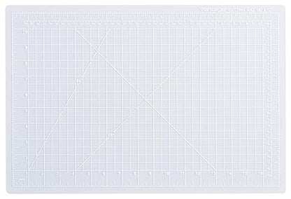 Dahle Vantage 10681 See-Through Premium Self-Healing Cutting Mat, 12"x18", 1/2" Grid, 5 Layers for Max Healing, Perfect for Crafts & Sewing, Clear