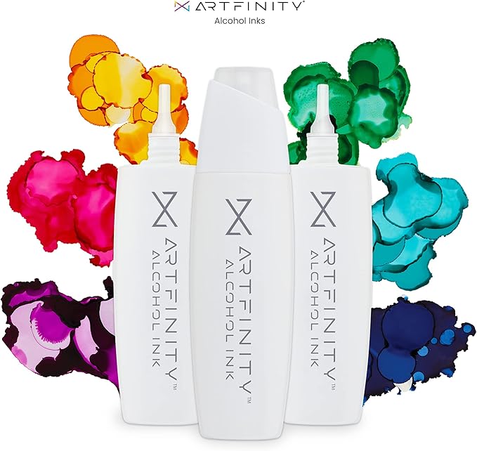 Alcohol Inks 3 Pack - Vibrant, Professional, Dye-Based Alcohol Inks for Artfinity Alcohol Markers, Artists, Drawing, & More! - Neutral Grey 9 NG9