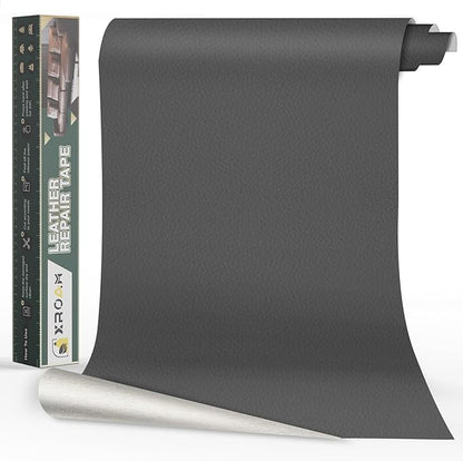Leather Repair Tape, 23.6x79 inch Leather Patches for Furniture, Self Adhesive Leather Repair Patch for Sofas, Couches, Leather Covers, Seats, Chairs, Vinyl Repair Tape Dark Gray