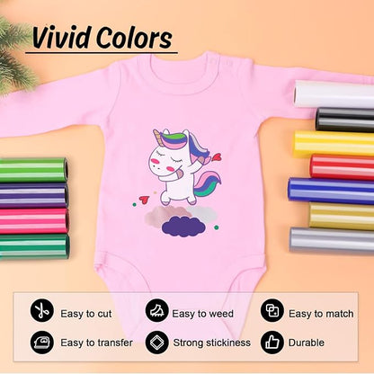 HTVRONT HTV Vinyl Rolls Heat Transfer Vinyl - 12" x 5ft Coral HTV Vinyl for Shirts, Iron on Vinyl for All Cutter Machine - Easy to Cut & Weed for Heat Vinyl Design (Coral)