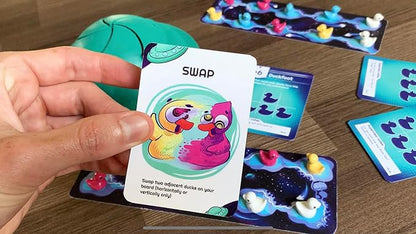 Abducktion - IntergalacDuck Research Expansion Pack, 25-30 Minutes, Additional Cards, 2 More Boards for up to 6 Players, and Glitter Ducks!