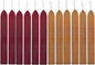 Yoption 12 Pcs Sealing Wax Sticks with Wicks, Antique Wine Red Dark Gold Totem Fire Manuscript Seal Wax for Wax Seal Stamp