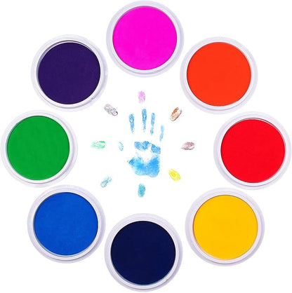 Myboree Washable Large Ink Pads for Kids Crafts Projects Rubber Stamps 12 Colors