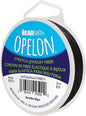 The Beadsmith Opelon Stretch Cord – Elastic Beading Fiber, Black, 0.4 mm Diameter, 25 Meters (82 ft) Spool
