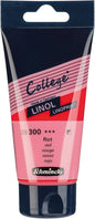 Schmincke - College Linol, artists' lino printing inks, red in 75 ml tube, 39300013, low-odour water-based lino printing ink, lightfast, even print