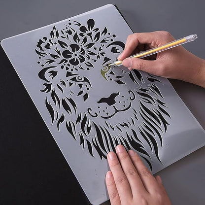 10 Pack 7.5 Mil Blank Stencil Sheets 12 x 24 inch Mylar Sheet Milky Translucent PET Blank Stencil Making Sheet Blank Mylar Templates for DIY Art Craft, Cricut, Silhouette, Template Material