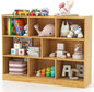 Toy Storage Organizer, 3-Tier Kids Bookshelf, 8 Cube Kids' Bookcases, Cabinets & Shelves, Wooden Toy Organizers, Small Book Shelf for Bedroom, Playroom, Classroom, Nursery (Burlywood)