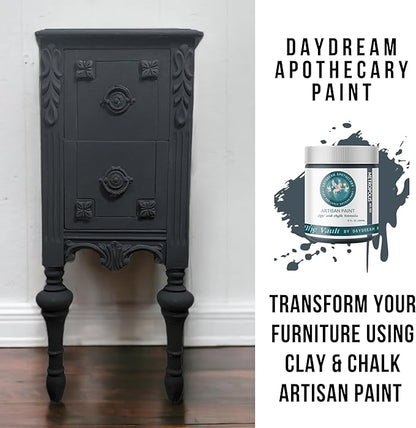 Daydream Apothecary Premium Chalk Style Paint for Furniture, Home Décor, Wood, DIY Interior Projects, Quick Dry, No Prep or Prime Needed, Matte Slate Grey - 16oz