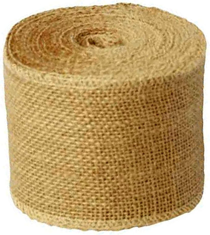 Burlap Ribbon 2 1/2" x 15 Yards Natural Jute 2.5 Inch 5yards 3 Rolls, (Natural, 2 1/2Inch X 15yards)