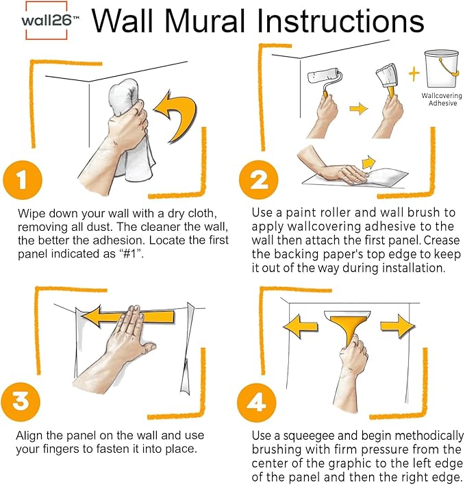 wall26 Wall Sticker/Wall Mural Irises by Vincent Van Gogh Dutch Impressionism, Not Peel and Stick, Non-Woven Wallpaper Decorative for Bedroom, Living Room, Office - 96x144 inches