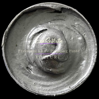 Premium Palette Knife Painting Paste|Texture Paste|Authentic Bright Colors|Ready to Use|Easy to Apply| 6oz (Gray)