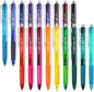 Vanstek 18 Colors Retractable Erasable Gel Pens Clicker, Fine Point(0.7), Make Mistakes Disappear, Premium Comfort Grip for Drawing Writing Planner and Crossword Puzzles