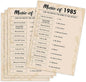 QUPT 40th Birthday Party Games, Music of 1985 Games, Birthday Party Supplies for Adults, Fun 1985s Party Game，Pack of 30 Cards