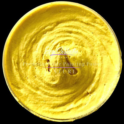 Premium Palette Knife Painting Paste|Texture Paste|Authentic Bright Colors|Ready to Use|Easy to Apply| 6oz (Moricante Yellow)