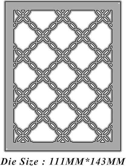 Cutting Dies Metal Stencils Scrapbooking Tools Flowers Lace Frame DIY Embossing Template for Paper Card Making Album Arts Crafts Supplies (Diamond Frame-14.3x11.1cm)