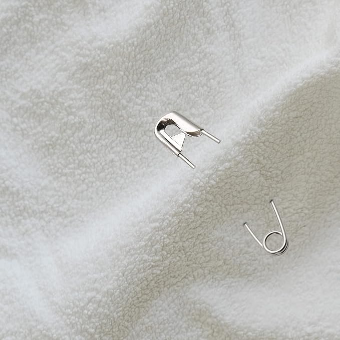 300Pcs Curved Safety Pins Size 1, 1-1/16 inch / 27mm Quilting Basting Pins, Bent Safety Pins for Quilting and Knitting (Sliver)