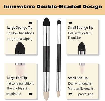 Haojiaho Blending Stump, 9pcs Blending Stumps, Blending Sponge Pens and Sandpaper Pencil Sharpener, Washable & Reusable, Tortillions Paper Art Blenders for Student Artist Charcoal Sketch Drawing