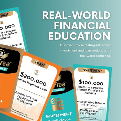 BeFree for Starters – Financial Literacy Card Game | Learn to Earn Money, Invest & Manage Cash Flow | Educational Family Strategy Game for Teens & Adults