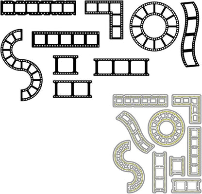 Cutting Dies Metal Stencils Scrapbooking Tools DIY Embossing Template for Paper Card Making Album Arts Crafts Supplies (Films-8.2x7.5cm)