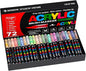 Acrylic Paint Markers Pens, 72 Vivid Colors Acrylic Markers Set,Direct Liquid Type, Stackable Color, Odorless Soft Head，Markers for School，Tooli Art ，Fabric & Creative Crafts (72)