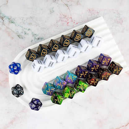 63 PCS Abilities Keyword Magic Counter Dice MTG Counters Dice Set Life Buff Tokens D6 Dice Compatible with MTG, TCG, Card Gaming Accessories