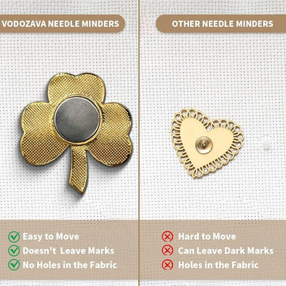Needle Minder Magnet, Magnetic Needle Minder, Needle Minders Magnetic Cross Stitch Accessories, Magnetic Needle Holder, Life Tree, Butterfly, Cats, Owl, Heart (Shamrock)