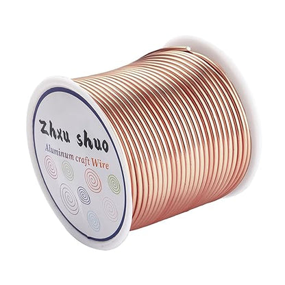 12 Gauge(2mm) Aluminum Wire 35 Yards Anodized Metal Wire for Bonsai Armature Crafting Sculpting Jewelry Craft Making Beading Floral (Copper, 12 Gauge)