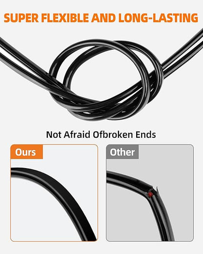 10 Gauge Wire, 10 AWG 2 Conductor Electrical Wire, Flexible/Oxygen-Free Tinned Copper/Stranded PVC 10/2 Cord for Automotive, Marine, LED Strips, Solar, RV, Lighting (30FT)