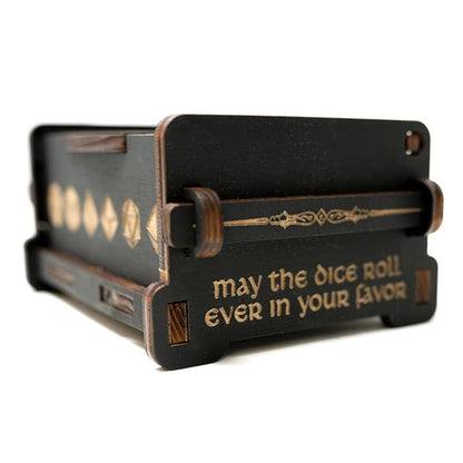Dice Box - BLACK - 6x4x3 Also holds jewelry and great for desks and desk top items (Choose your Weapon)