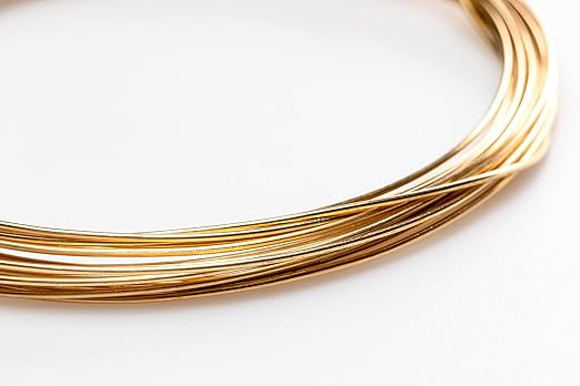 28 Gauge, Jeweler's Brass Wire, Red Brass, Round, Dead Soft, CDA #230 Alloy Jewelry Grade Made in USA - 5FT by CRAFT WIRE