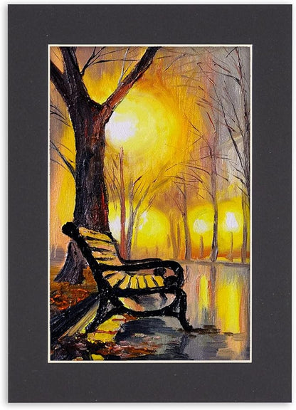Poster Palooza 5.5x8.5 Mat for 8.5x11 Frame Acid-Free Kit with Backing Board Clear Bags Black 5.5x8.5 Photo Matte Made to Fit a 8.5x11 Picture Frame Matboard for Framing, Pack of 25 Mats