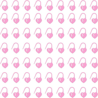 uxcell 400pcs Stitch Markers for Crocheting, Heart Shaped Crochet Marker Needle Clip Counter for Knitting Clothing Tag DIY Craft,Light Purple