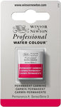 Winsor & Newton Professional Water Colour Paint, Half Pan, Permanent Carmine