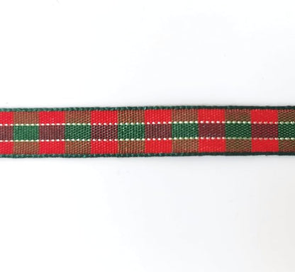Micomon X'Mas Gingham Ribbon Green Red Metallic Gingham Ribbon 25 Yards Each Roll 100% Polyester (3/8",RedGreenGold)
