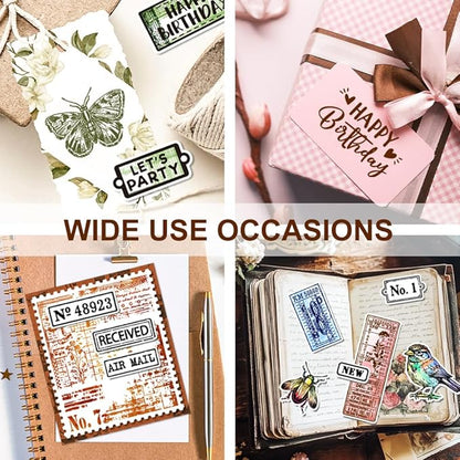 29 Pcs Acrylic Stamps for Crafting Card Making Supplies Set Include 3 Acrylic Clear Stamp Blocks, 6 Clear Silicone Stamps Seals, 20 Craft Ink Pads Stamp for DIY Scrapbooking Journal