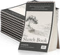 Jexine 20 Pcs 5.5'' x 8.5'' Top Spiral Bound Sketch Book 30 Sheet Each(68lb/100gsm), Sketching Drawing Pad Bulk Artist Sketch Pad Kids Drawing Paper Art Sketchbook for Painting (Tree)