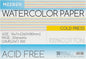 MEEDEN Watercolor Paper Block, 100% Cotton Watercolor Paper Pad of 20 Sheets, 140lb/300gsm, Acid-Free Art Paper for Watercolor, Gouache, Ink and More, 10" x 7" Cold Press