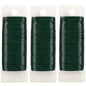 Tenn Well Green Floral Wire, 3 Pack Christmas Wreath Wire, 295 Feet 22 Gauge Florist Ties for Flower Arrangements, Christmas Ornaments, Wreath Making, Gardening, Crafts