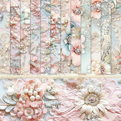 Premium 6x6 Inch Single-Sided Scrapbook Paper Pad - Perfect for Crafting, Decorative Projects and Card Making - 24 Sheets & 12 Elegant Patterns