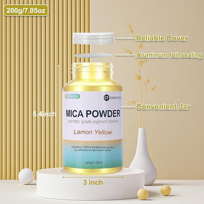 Mica Powder,7.05OZ（200g）,Magic Red Mica Powder Pigment for Epoxy Resin，Lip Gloss，Car Paint，Dye，Soap Making，Nail Polish,Epoxy Resin,Candle Making,Bath Bombs