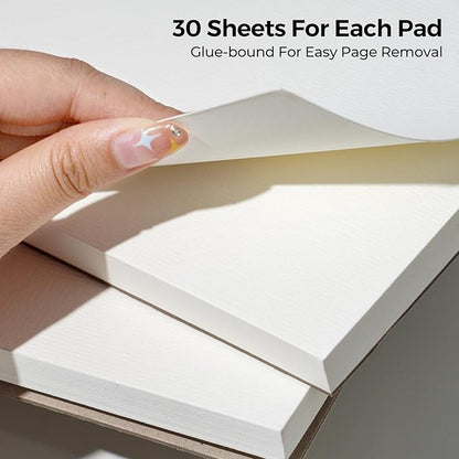 Funto Watercolor Paper Pads, 9x12, 140lb/300gsm, 30 Sheets Each, Cold Pressed, Acid-Free Heavyweight Art Paper for Painting, Drawing
