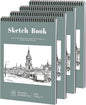 4 Pack Sketch Book, 9 x 12 Inch Sketchbook, 68lb/100gsm Top Spiral Bound Sketch Pad, Acid Free Art Supplies Drawing Painting Sketching Paper for Kids, Adults, Beginners, Artists (30 Sheets Each)