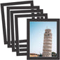 MBC MAT BOARD CENTER, 5 Pack 8x10 for 7x9 Black Picture Mats Frame Mattes, Bevel Cut, Acid Free, 4-ply Thickness