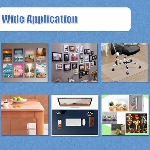 Double Sided Tape Heavy Duty, Sticky Tack Poster Stickers Picture Hanging Adhesive Strips, No Tools Wall Hanging Strips, Damage Free Clear Pre-Cut Mounting Tape, No Trace Removable Mounting Putty (80)