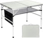 RedSwing Folding Table 3 Feet Adjustable Height, Lightweight and Portable Aluminum Hexagonal Legs Camping Table with Mesh Layer, 36 x 24 x 28 Inches