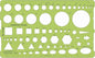 Pacific Arc - Template: Geometric Designer - Stencils for Drafting and Circle Drawing - Professional or School Work. - 4.875" x 8"
