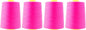 Mandala Crafts 4 Pack of Serger Threads Cones Spools - 20S/2 24000 Yards Polyester Neon Pink Threads for Sergers Machine and Overlock Quilting Sewing Machine